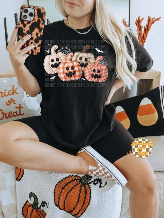 Quilted Pumpkins (white bats)