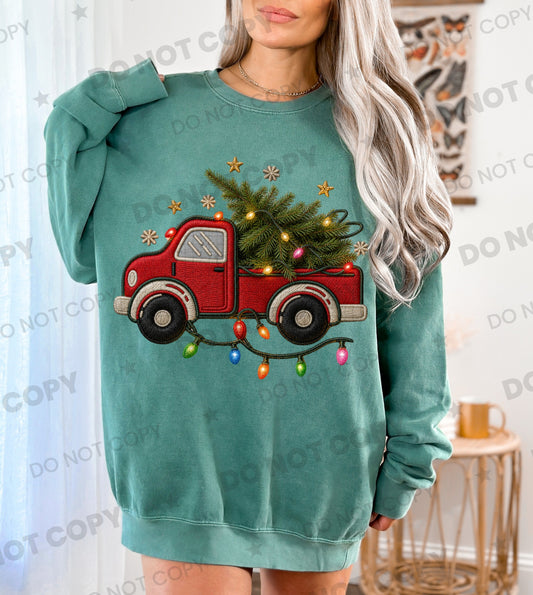 red christmas truck