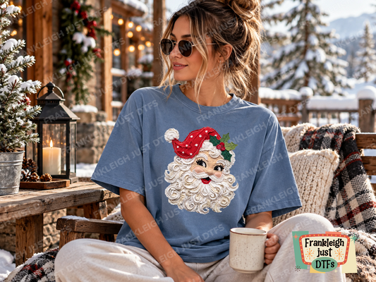 santa stitched