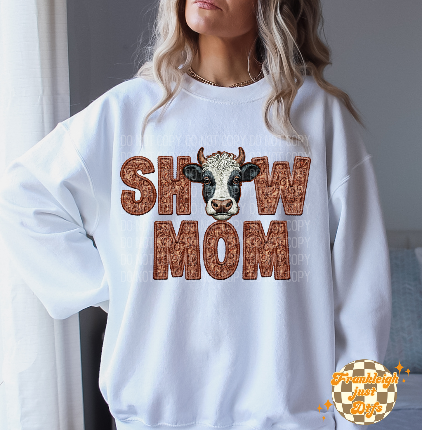 Show Mom (Faux Embroidery) Multi animals