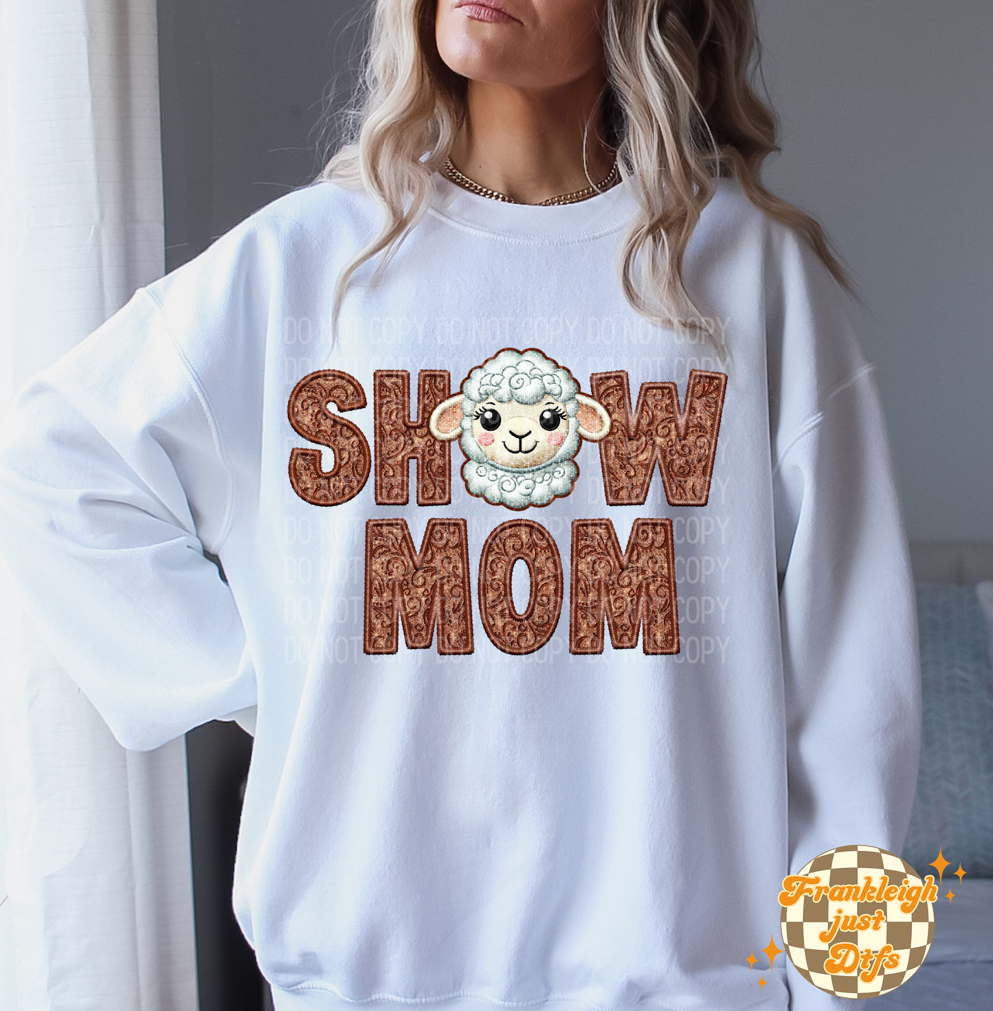 Show Mom (Faux Embroidery) Multi animals