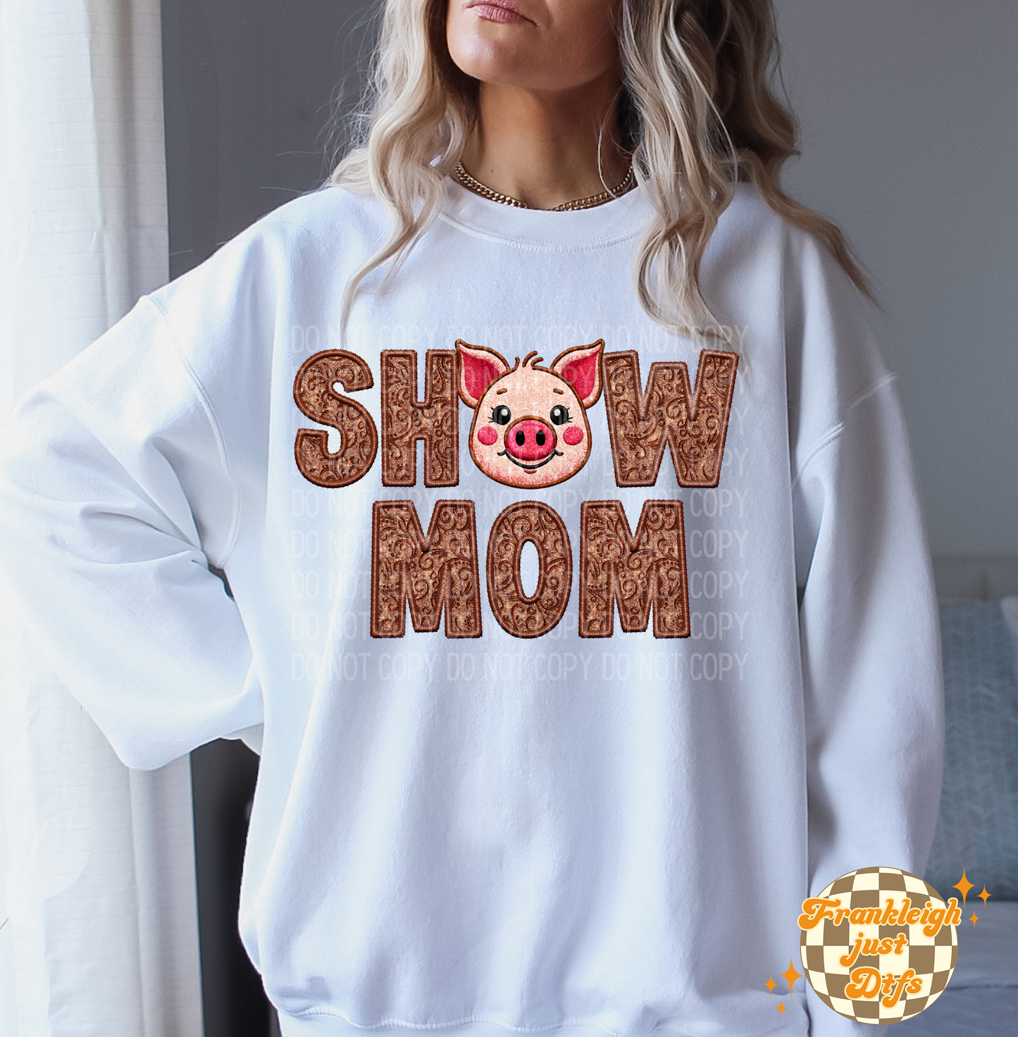 Show Mom (Faux Embroidery) Multi animals