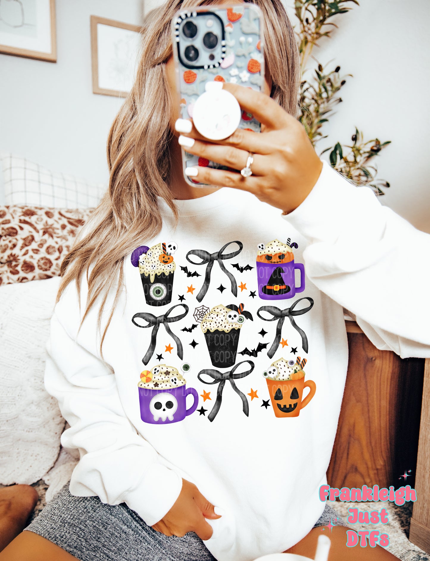 Spooky Coffee Drinks and Purple Bows