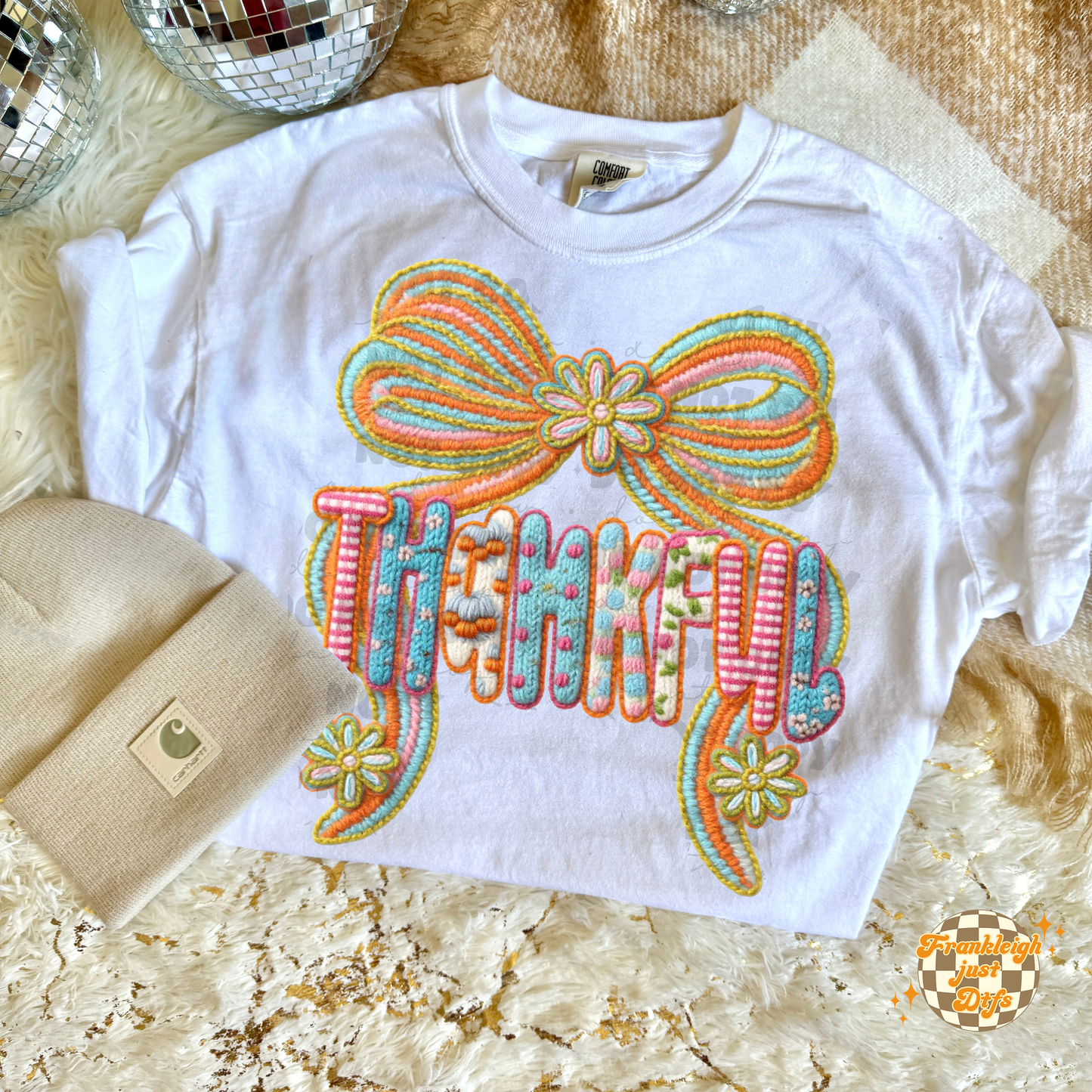 Thankful Pastels Faux Yarn Stitch