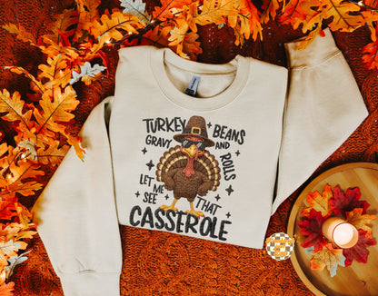 Turkey Bean and Rolls Faux Yarn