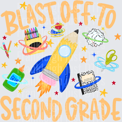Blast off to Second Grade Boy