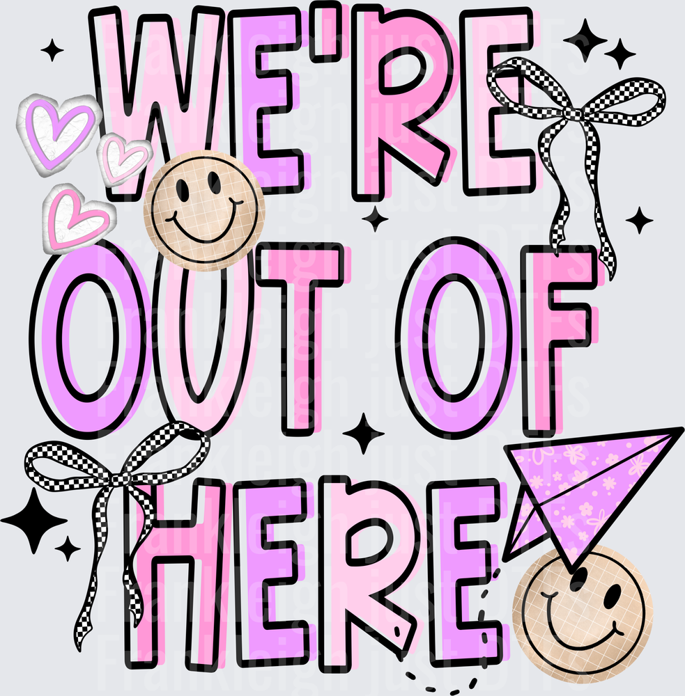 We're Out of Here Purple