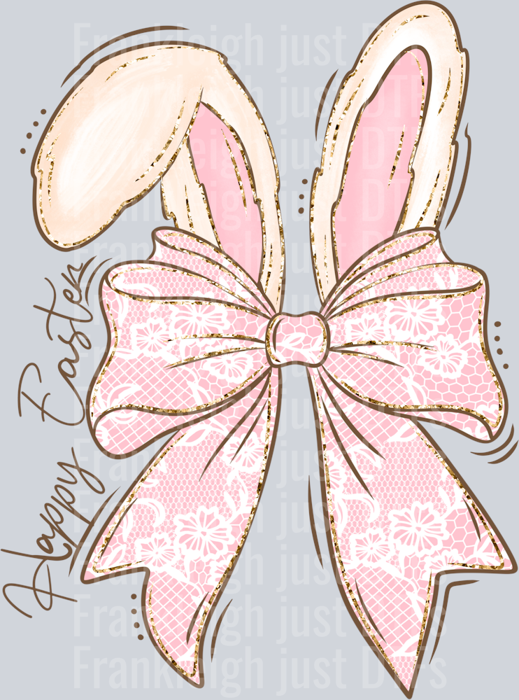 Happy Easter Bunny Bow