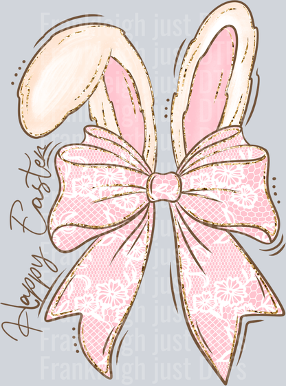 Happy Easter Bunny Bow