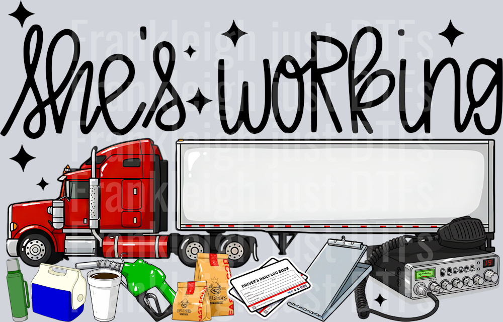 Shes working trucker