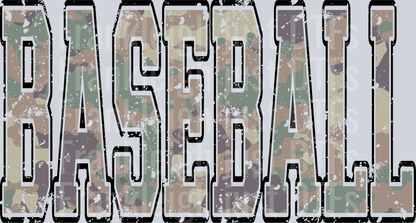 Vintage distressed camo baseball