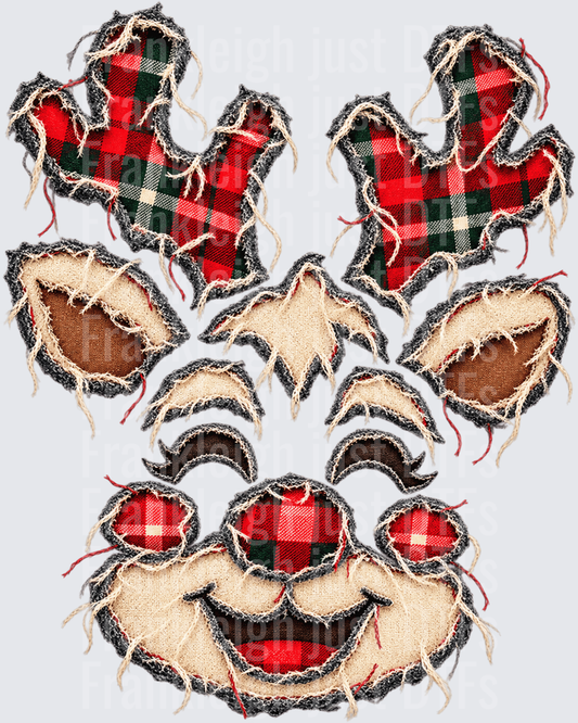 Christmas reindeer  faux 4