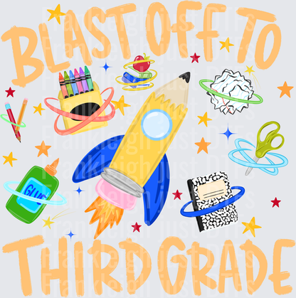 Blast off to Third Grade Boy