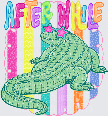 After While Crocodile Colorful