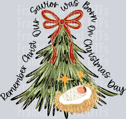 Remember Christ our Savior red bow