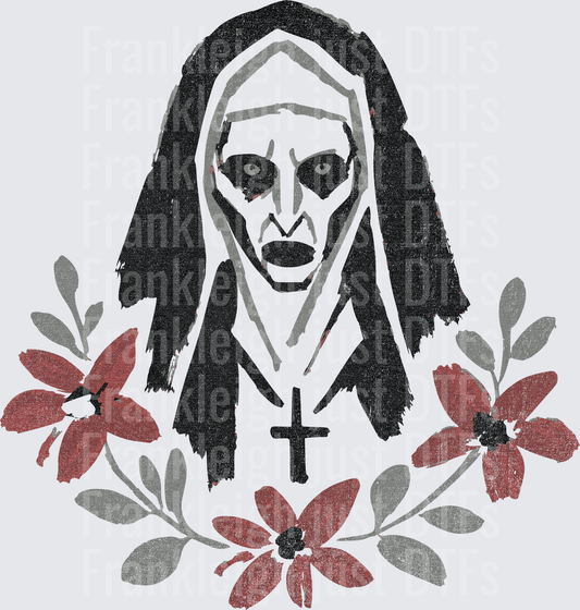 THE NUN  FLORALS DOODLE