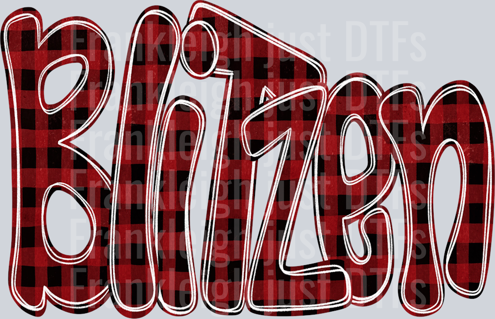 Blitzen Funky Doodle Buffalo Check