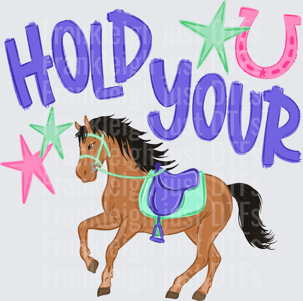 Girl Hold your  horse