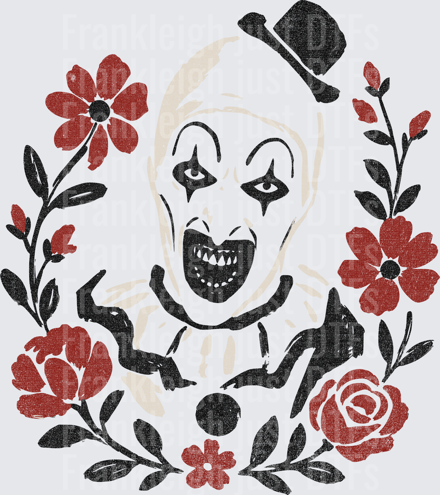 ART THE CLOWN FLORALS DOODLE