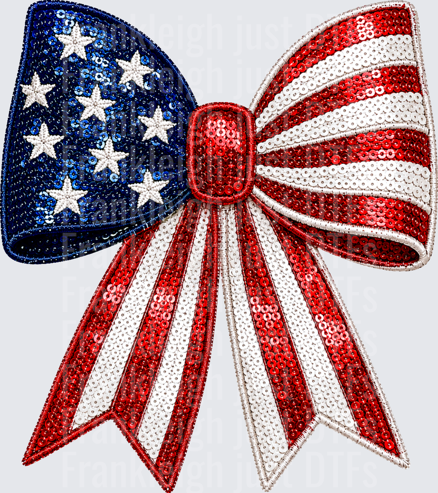 USA Sequin Bow