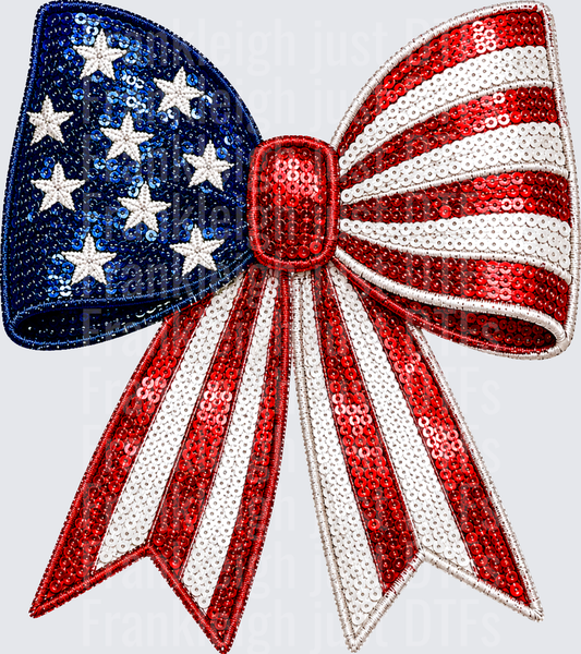USA Sequin Bow