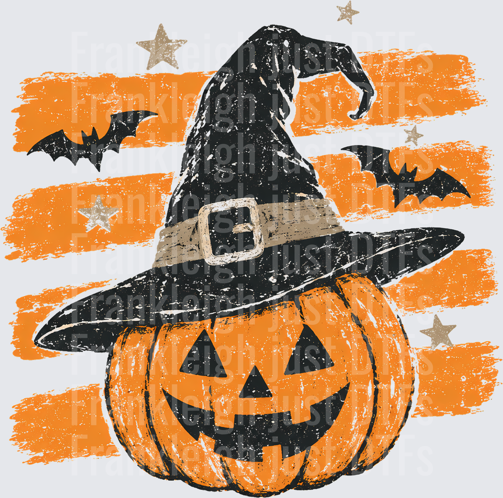 Striped Vintage Halloween Pumpkin