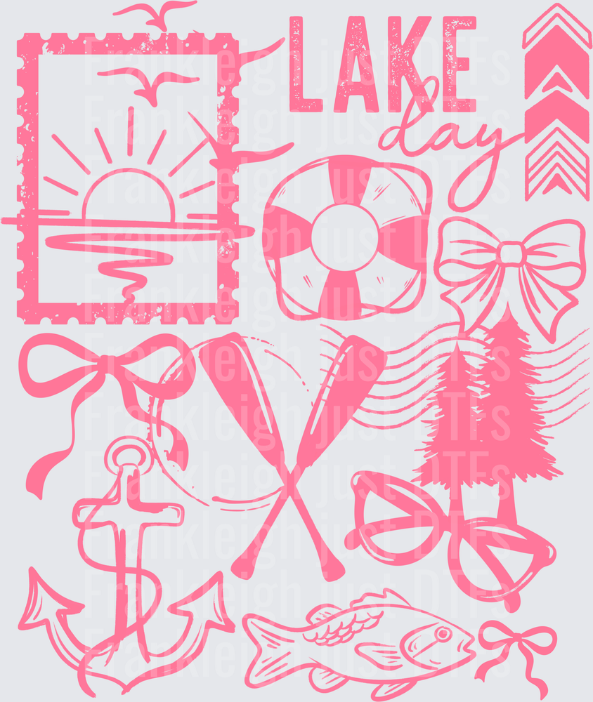 Lake Day Pink with bows