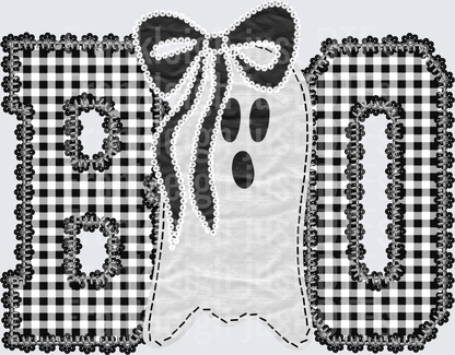 Boo ghost faux yarn black