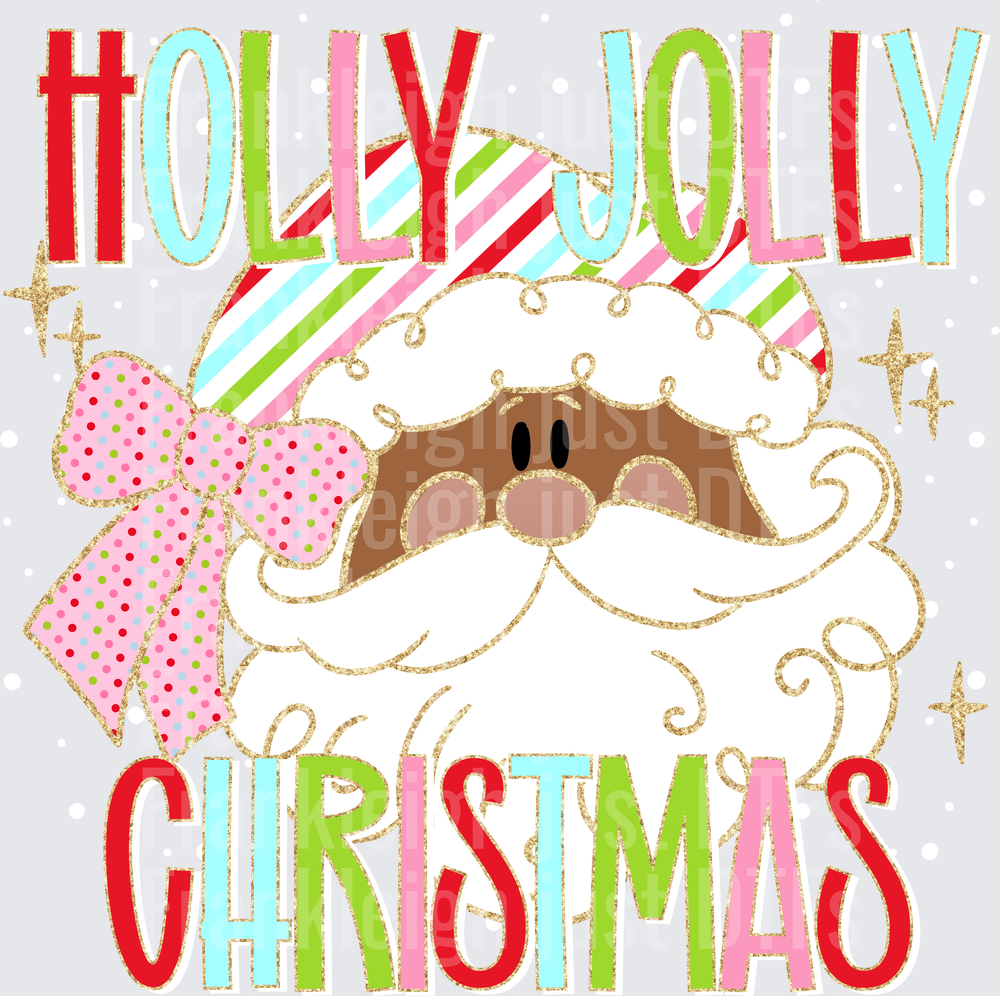 Holly Jolly Christmas Brown santa