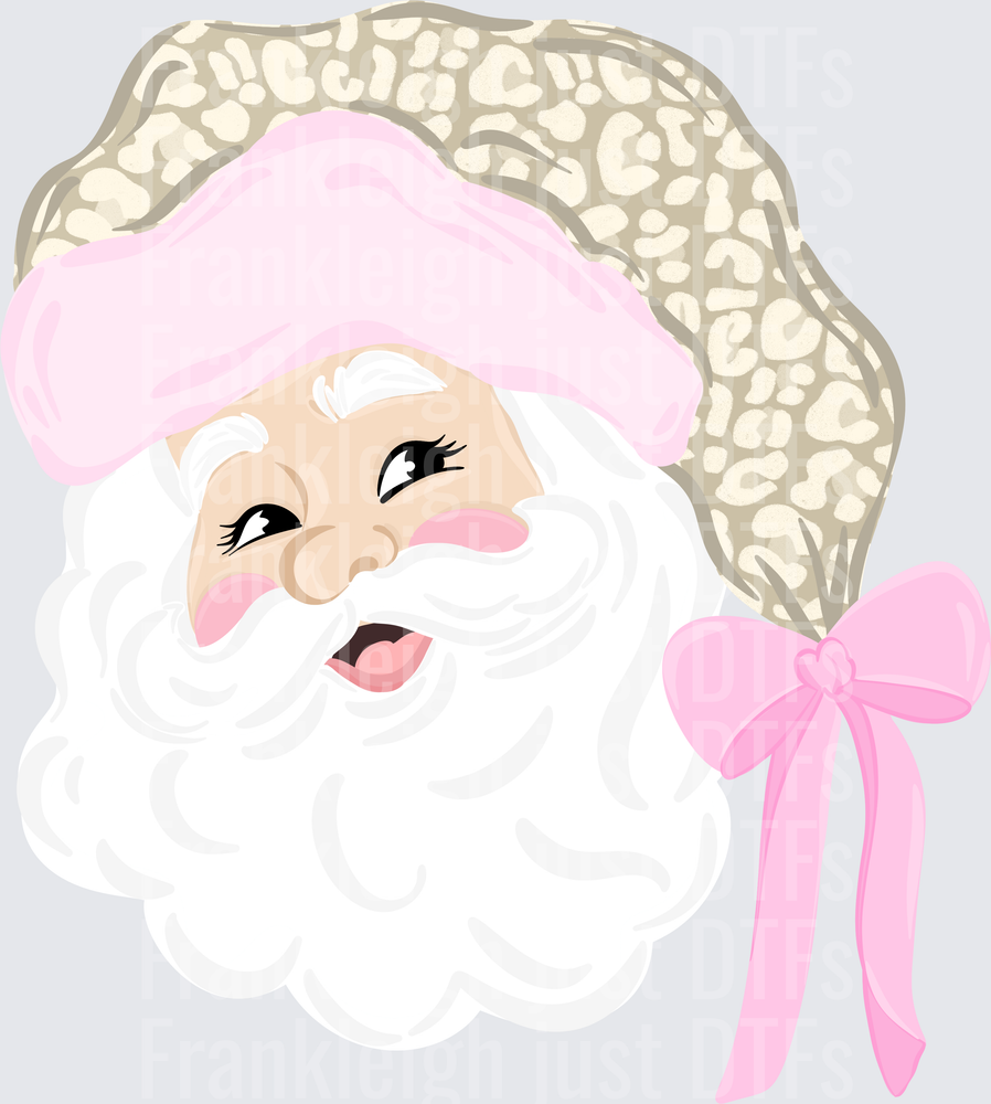 Santa Pink with Leopard Hat