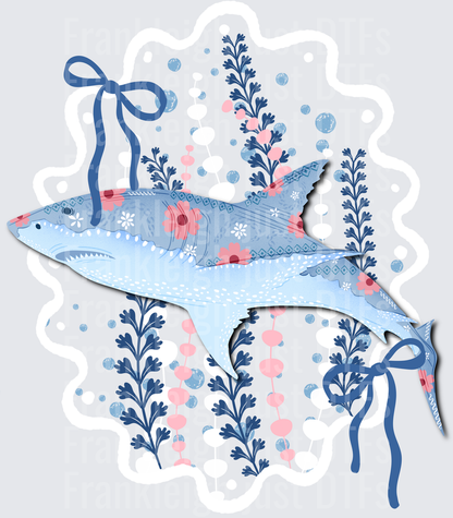 Floral shark no background