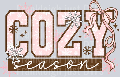 Cozy Season Pink Bow