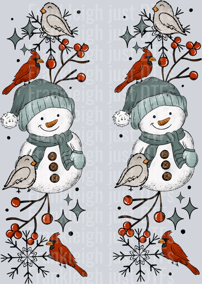 Snowman And Birds Sleeve
