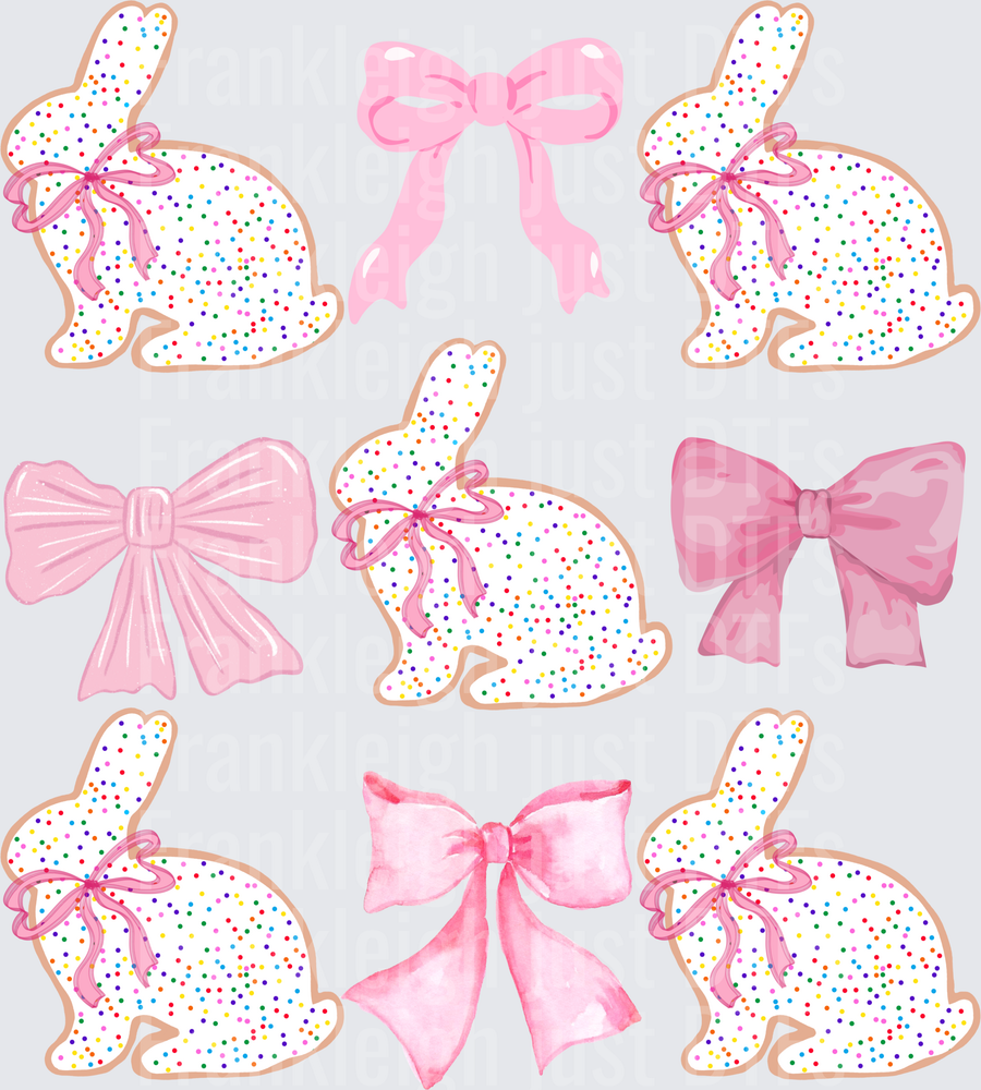 Animal cracker bunny with bows