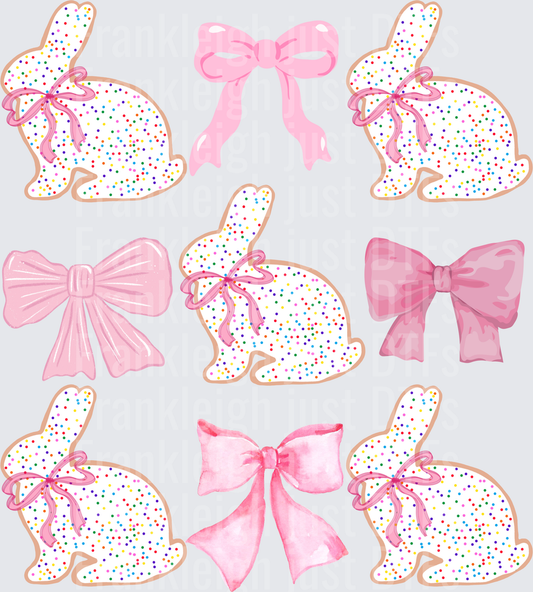 Animal cracker bunny with bows