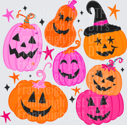 orange and pink pumpkins