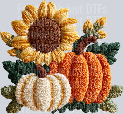 Sunflower Pumpkin Faux Yarn
