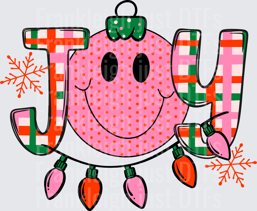 Joy smiley ornament