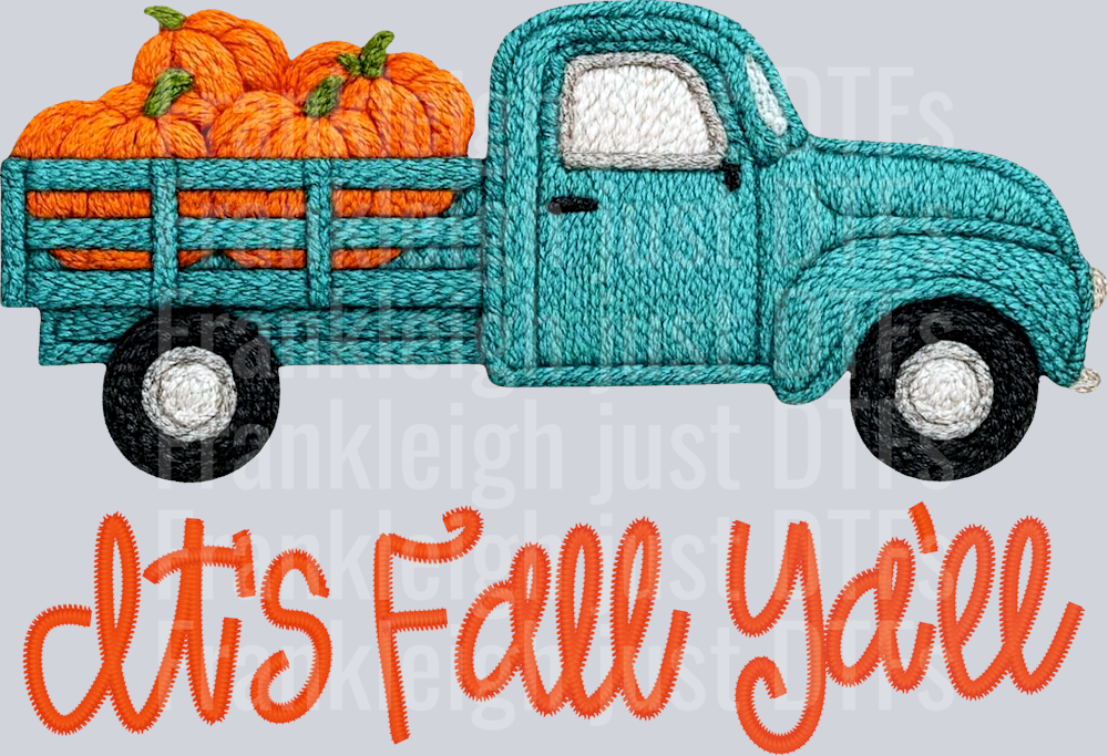 It's Fall Yall Faux Embroidery