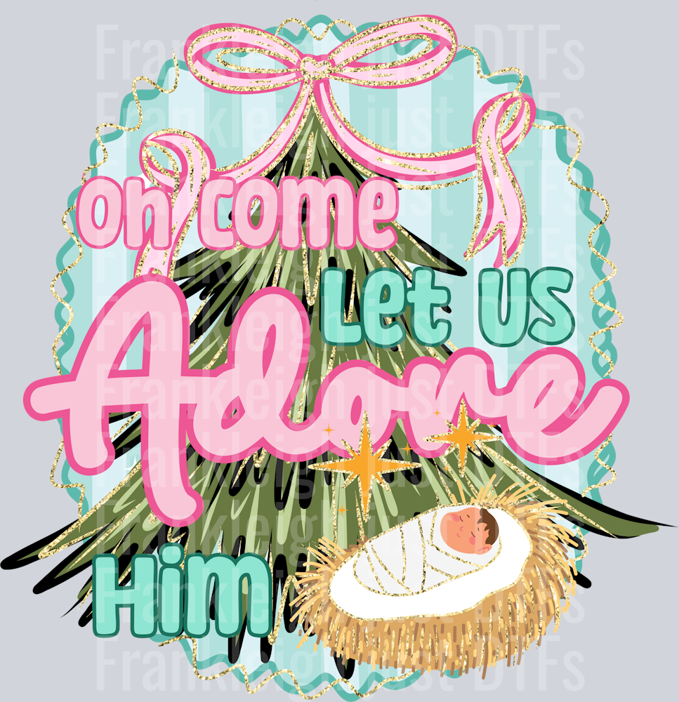 Oh come, let us adore him (Pink)