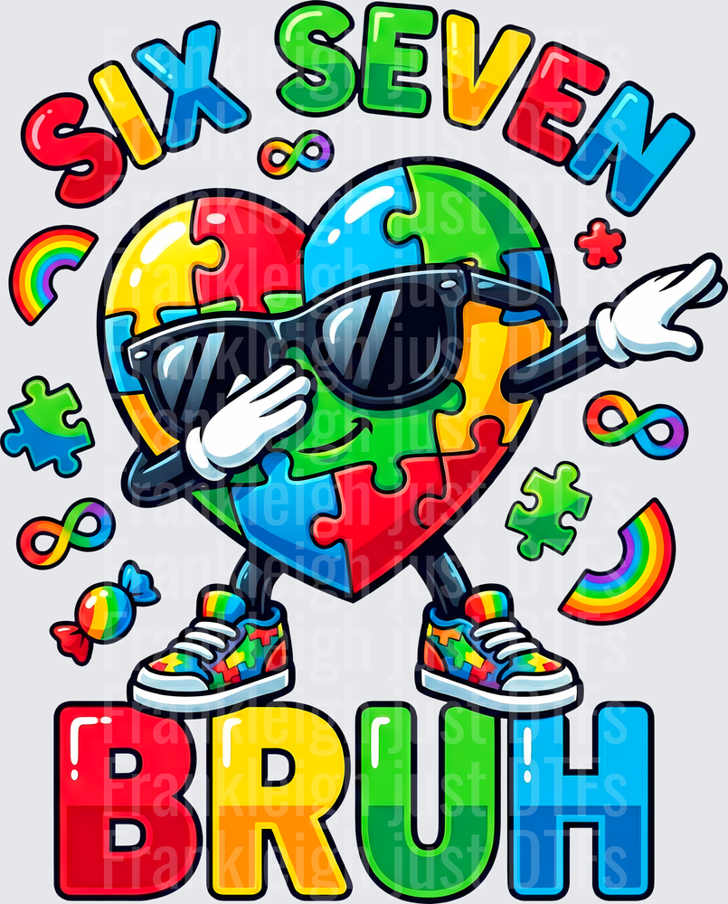 Six Seven Bruh Autism Awareness