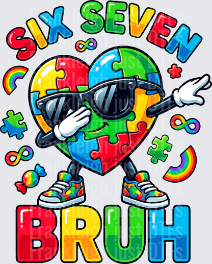 Six Seven Bruh Autism Awareness