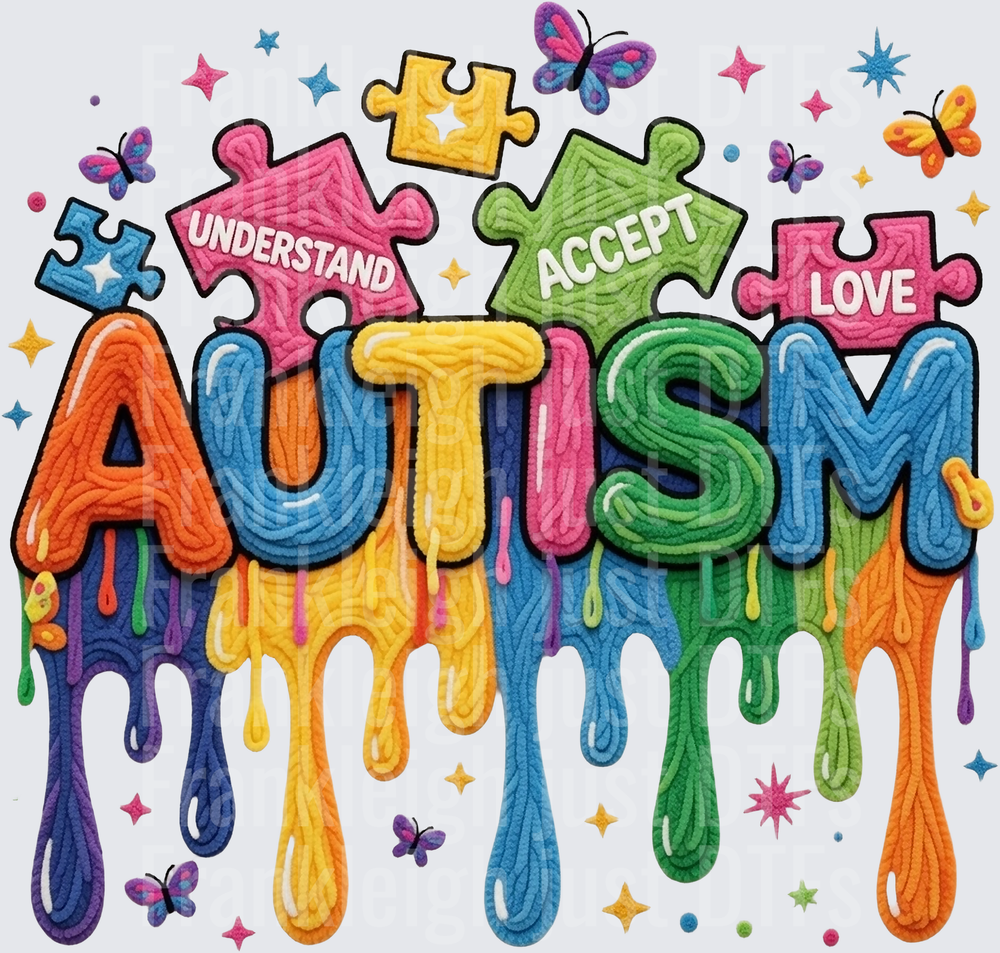 Autism Drips Faux Yarn