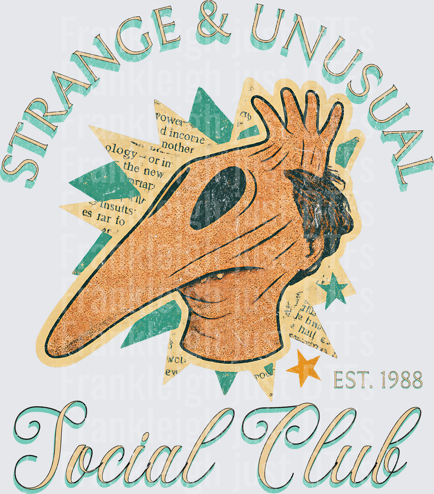 Strange and unusual social club stretch face