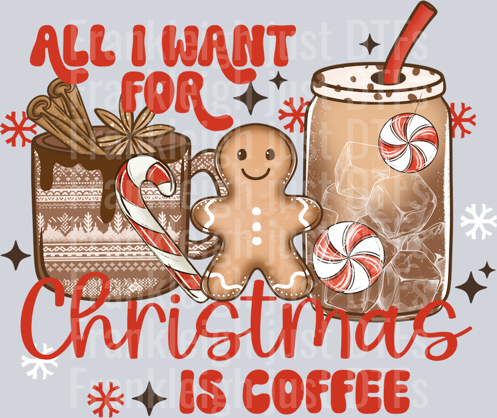All I want For Christmas Coffee Front Design
