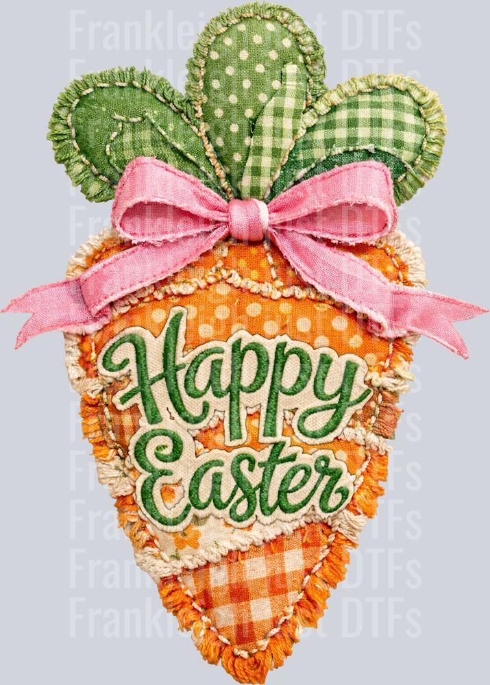 Patch work Happy Easter carrot