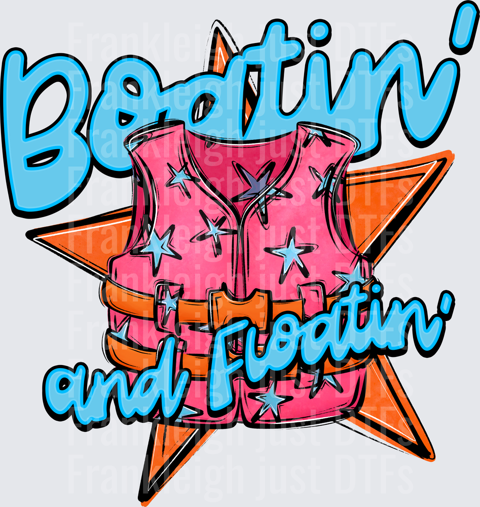 Boatin and Floatin Pink Orange
