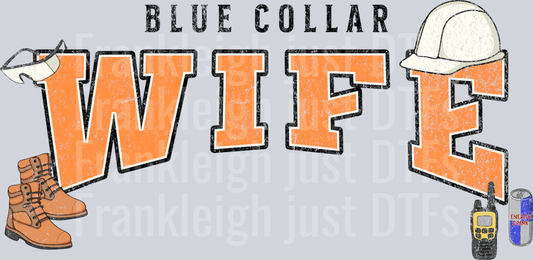 Blue Collar wife club pocket DISTRESSED