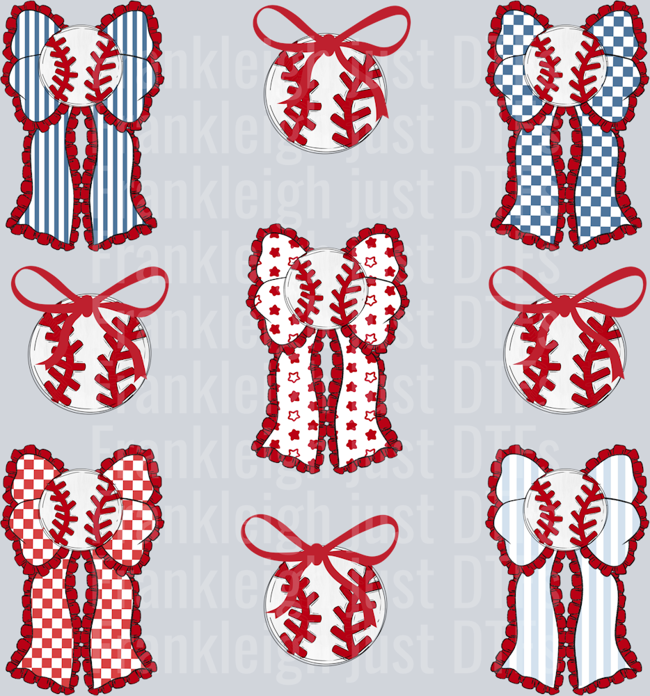 BASEBALL COQUETTE BOW (1)
