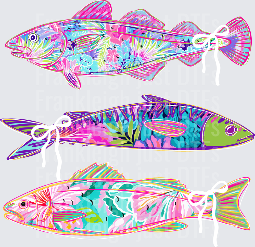 Tropical fish with bows